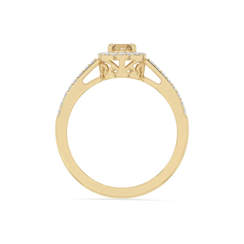 natural citrine solitaire halo engagement rings in yellow gold vermeil