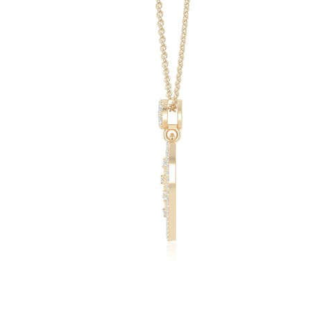 moissanite infinity love knot necklaces in yellow gold vermeil 