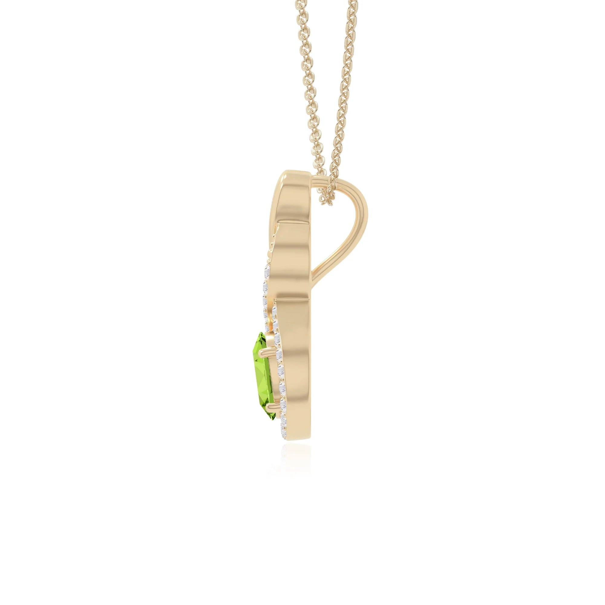 peridot infinity necklaces in yellow gold vermeil 