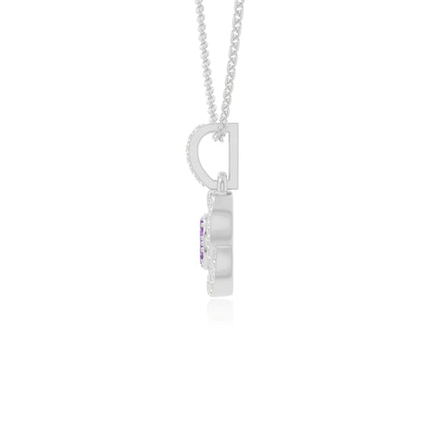 natural amethyst inner power necklaces in sterling silver 