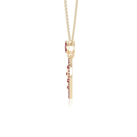 natural ruby infinity love knot necklaces in yellow gold vermeil 