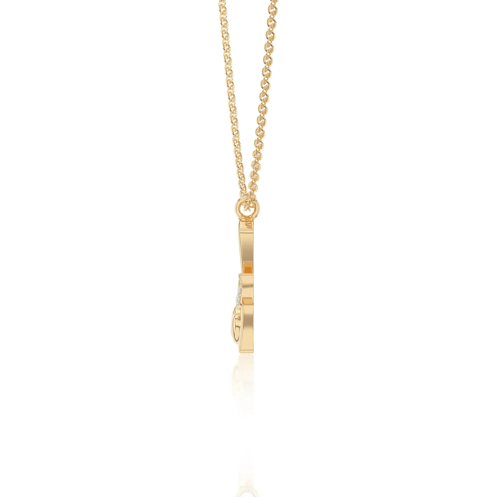 moissanite Initials necklaces in yellow gold vermeil 