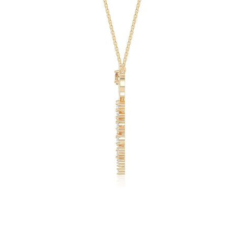 natural citrine rose flower necklaces in yellow gold vermeil 