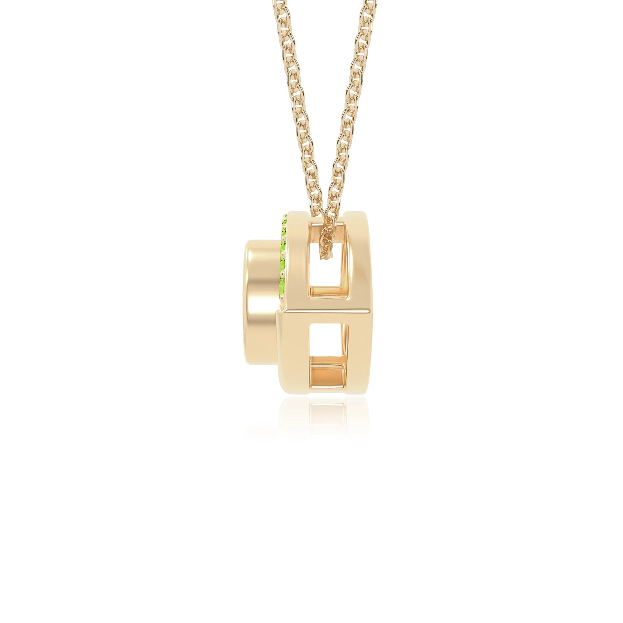 peridot evil eye necklaces in yellow gold vermeil 