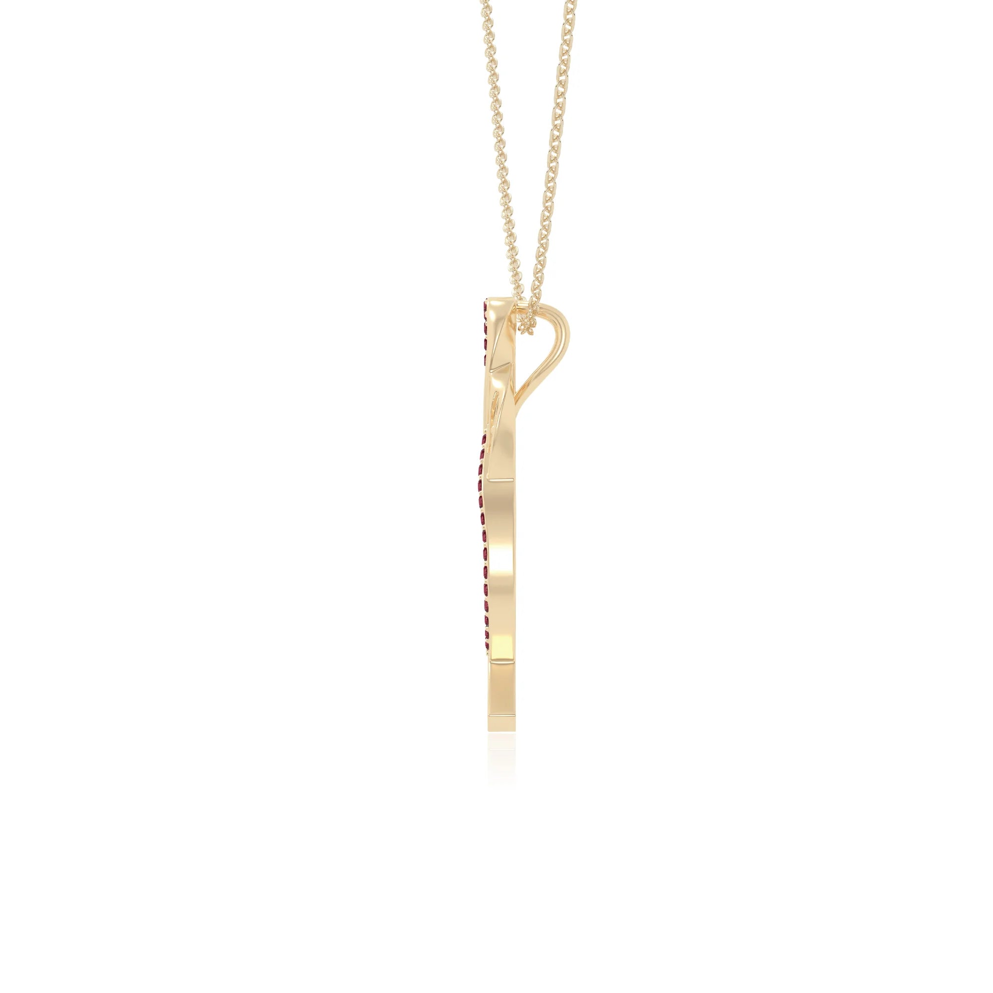 natural ruby infinity necklaces in yellow gold vermeil 