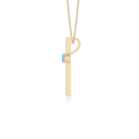 natural labradorite cross necklaces in yellow gold vermeil 
