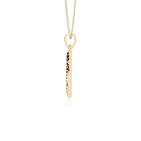 natural garnet infinity love knot necklaces in yellow gold vermeil 