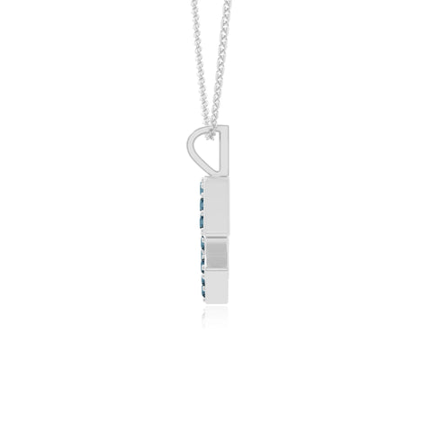 natural london-blue-topaz sagittarius zodiac necklaces in sterling silver 