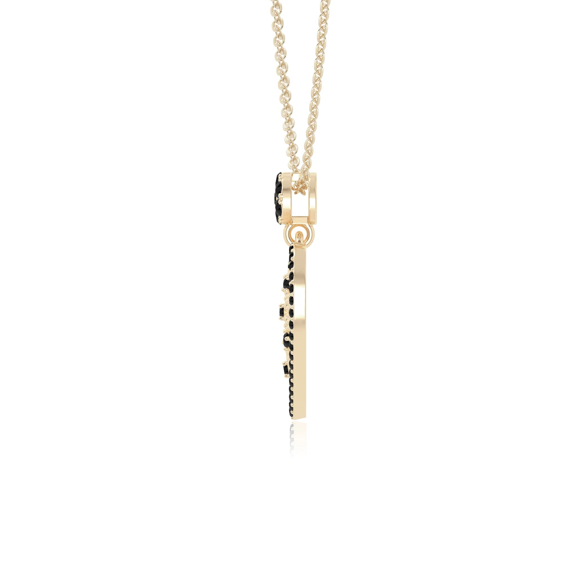 natural black-onyx infinity love knot necklaces in yellow gold vermeil 