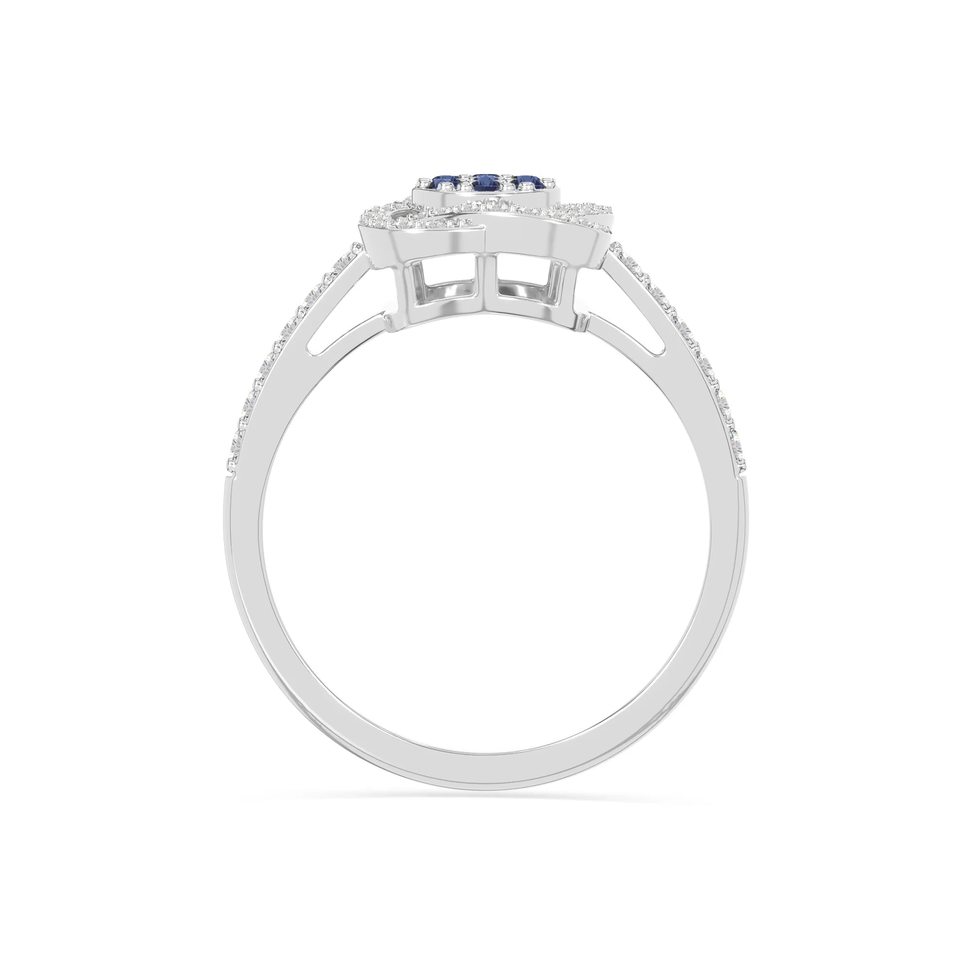 natural blue sapphire infinity promise rings in sterling silver 