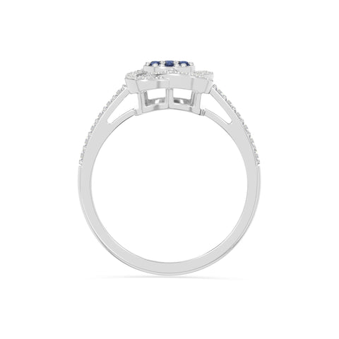 natural blue sapphire infinity promise rings in sterling silver 