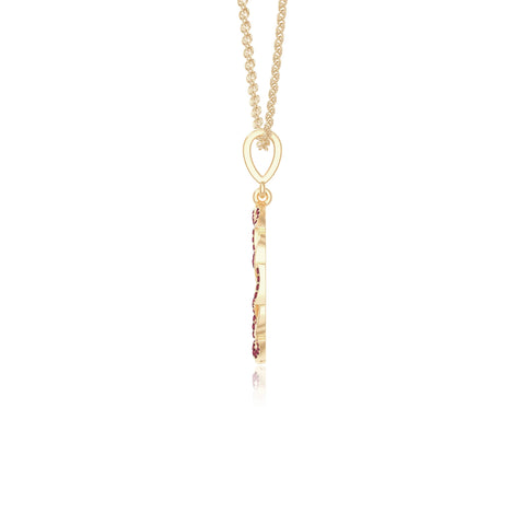 natural ruby infinity love knot necklaces in yellow gold vermeil 