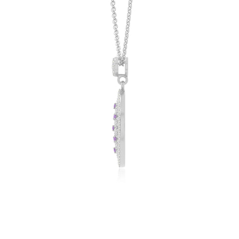 natural amethyst infinity love knot necklaces in sterling silver 