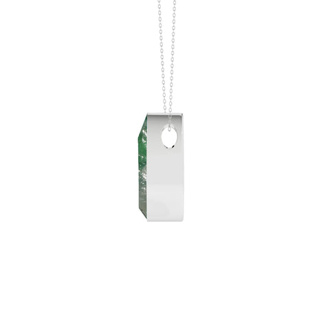 natural green-moonstone pear shape pendant necklace