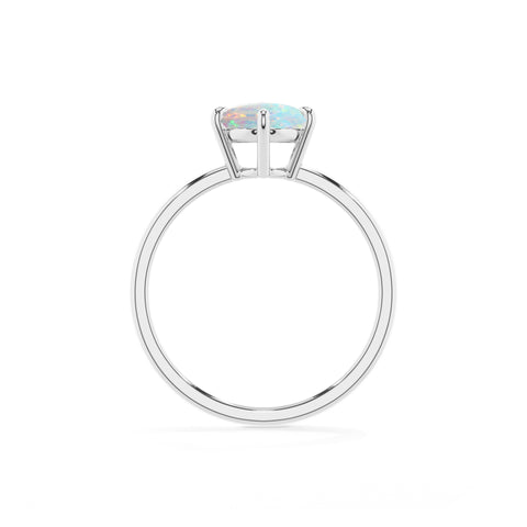 lab grown opal oval solitaire engagement ring