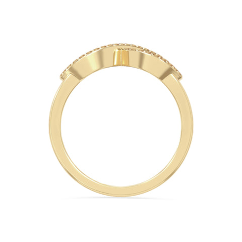 natural citrine infinity promise rings in yellow gold vermeil