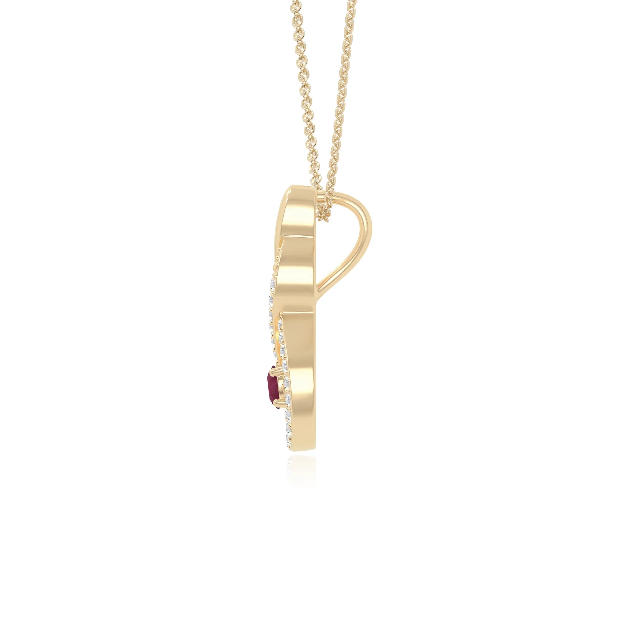 natural ruby infinity necklaces in yellow gold vermeil 