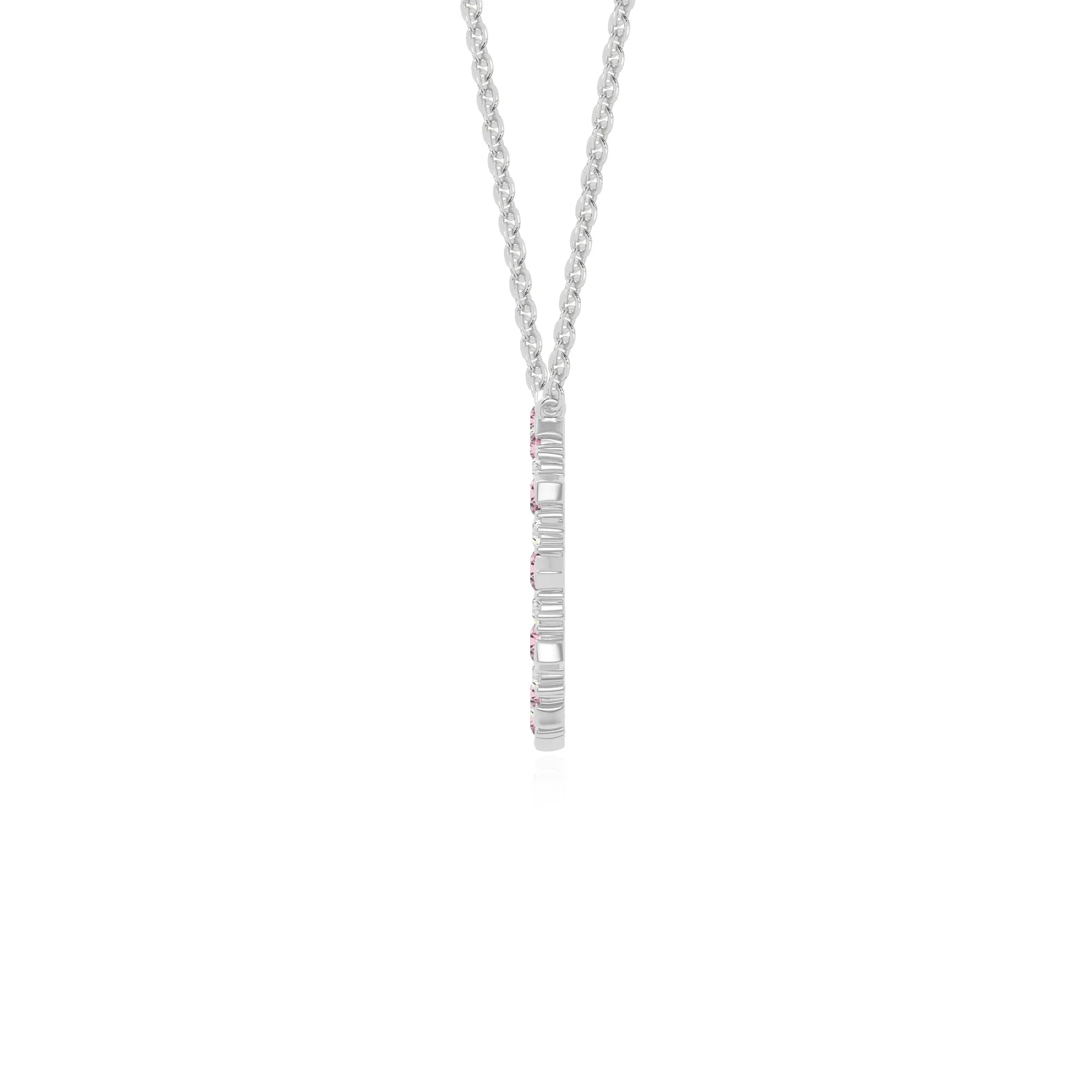 natural pink-tourmaline sun necklaces in sterling silver 