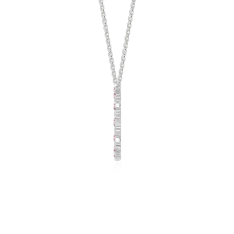 natural pink-tourmaline sun necklaces in sterling silver 