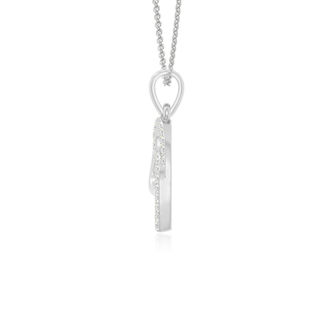 moissanite heart in heart necklaces in sterling silver 