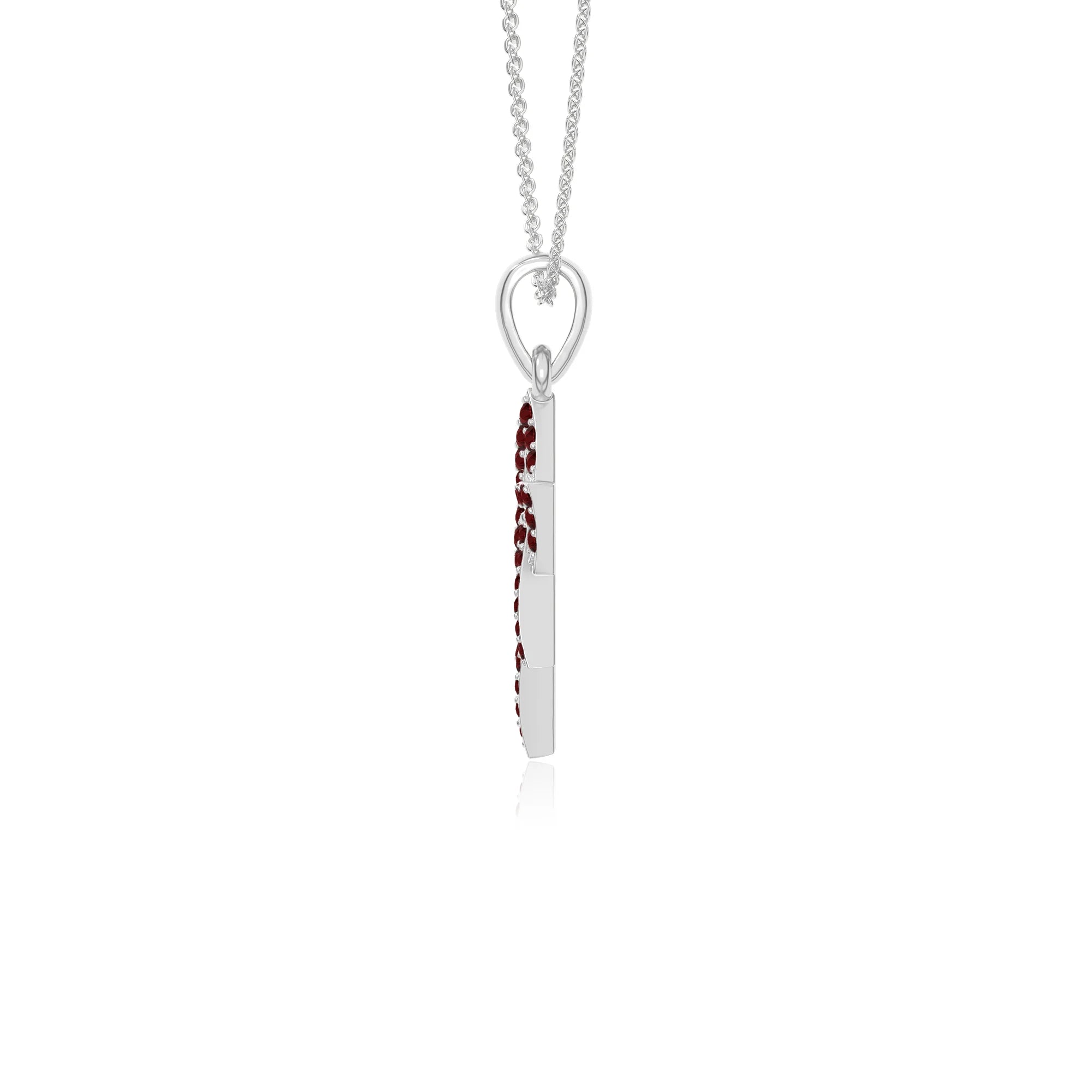 natural garnet infinity love knot necklaces in sterling silver 