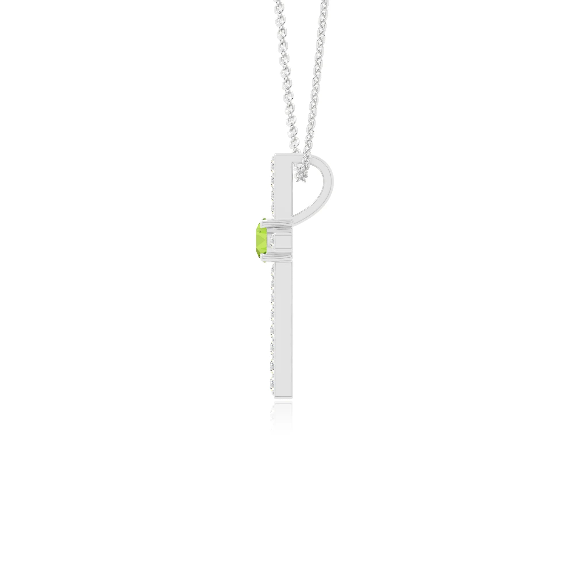 peridot cross necklaces in sterling silver 