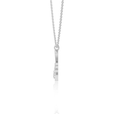 moissanite Initials necklaces in sterling silver 