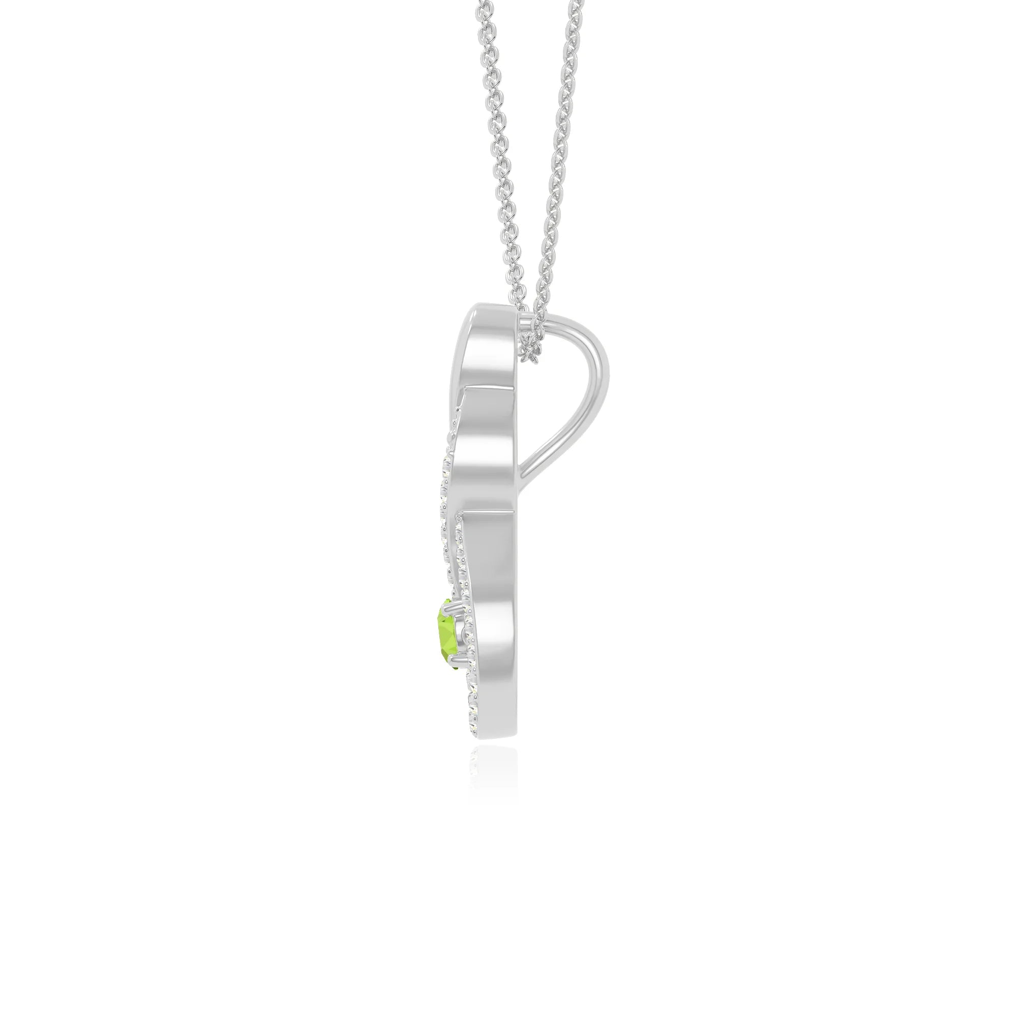 peridot infinity necklaces in sterling silver 