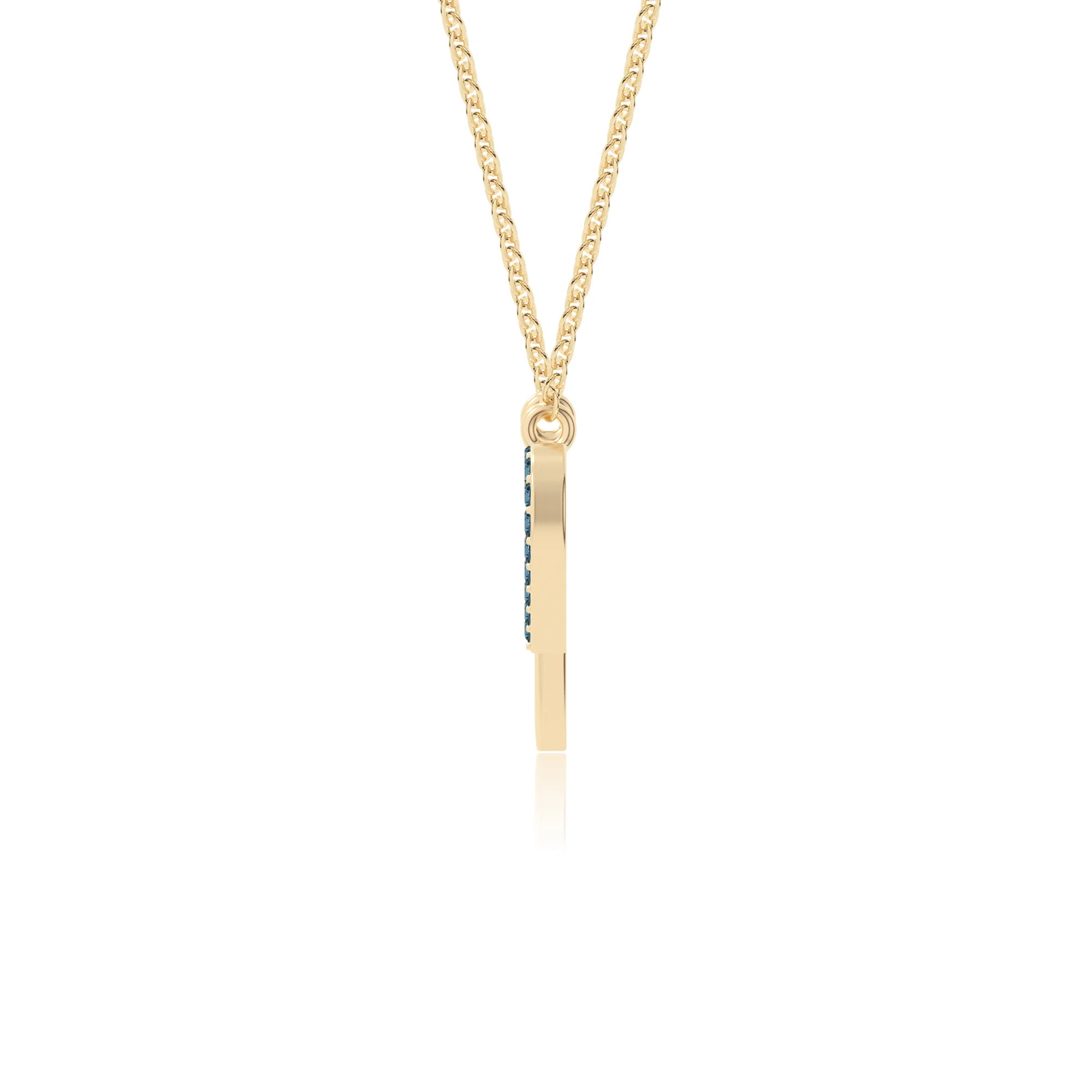 natural london-blue-topaz heartbeat necklaces in yellow gold vermeil 