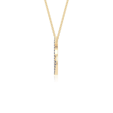 natural blue-sapphire infinity love knot necklaces in yellow gold vermeil 
