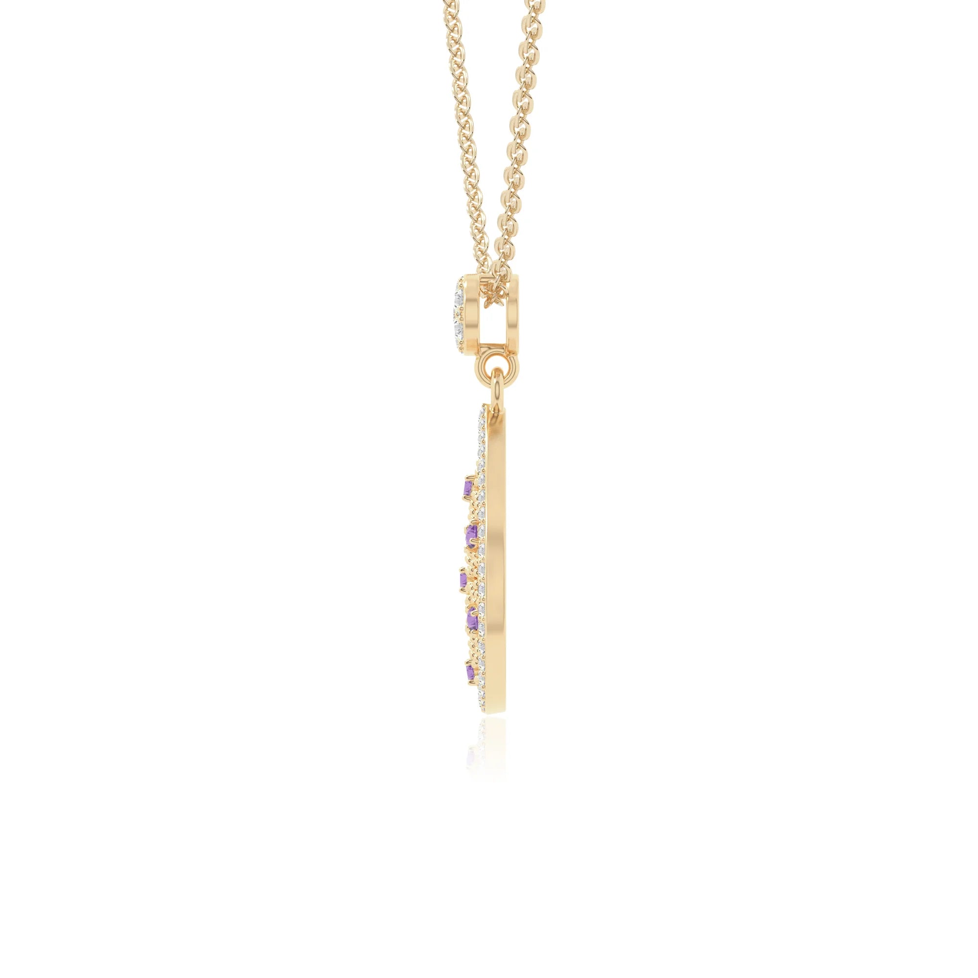 natural amethyst infinity love knot necklaces in yellow gold vermeil 