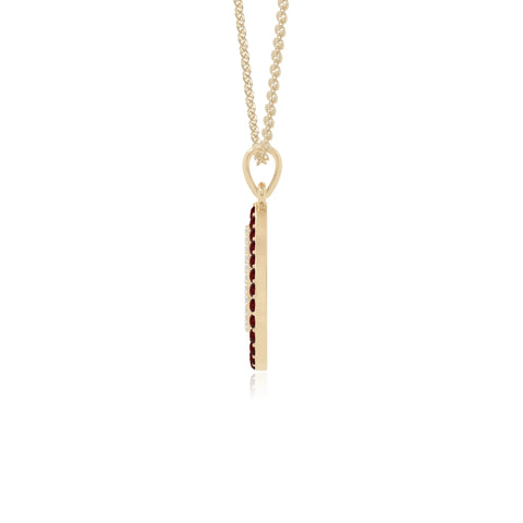 natural garnet infinity love knot necklaces in yellow gold vermeil 