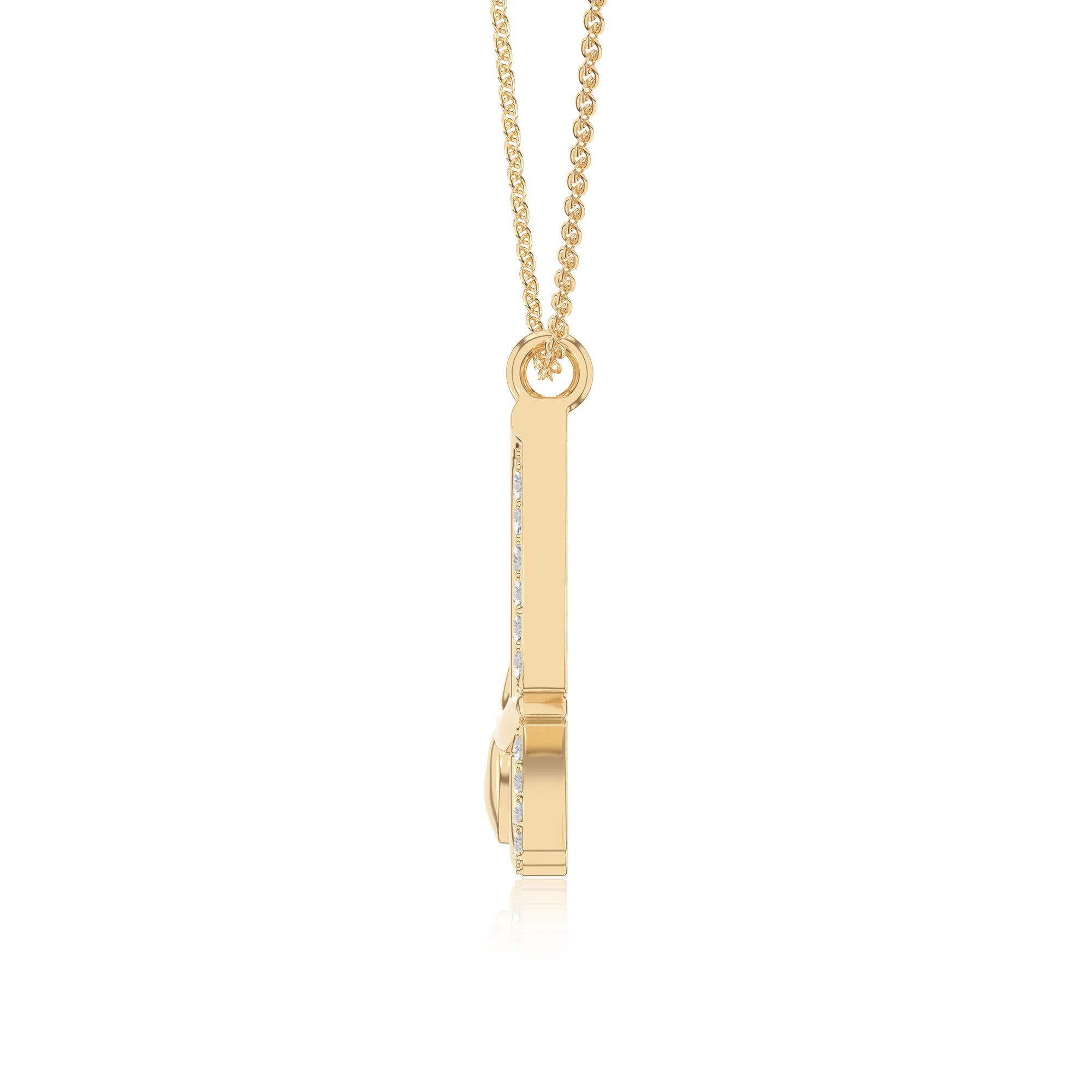 moissanite Initials necklaces in yellow gold vermeil 