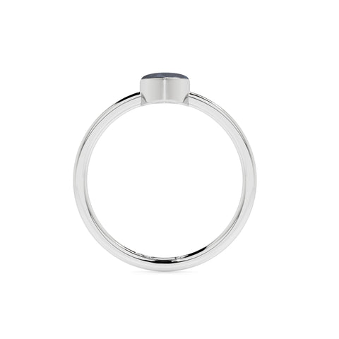 pietersite pear cab stackable bezel-set ring