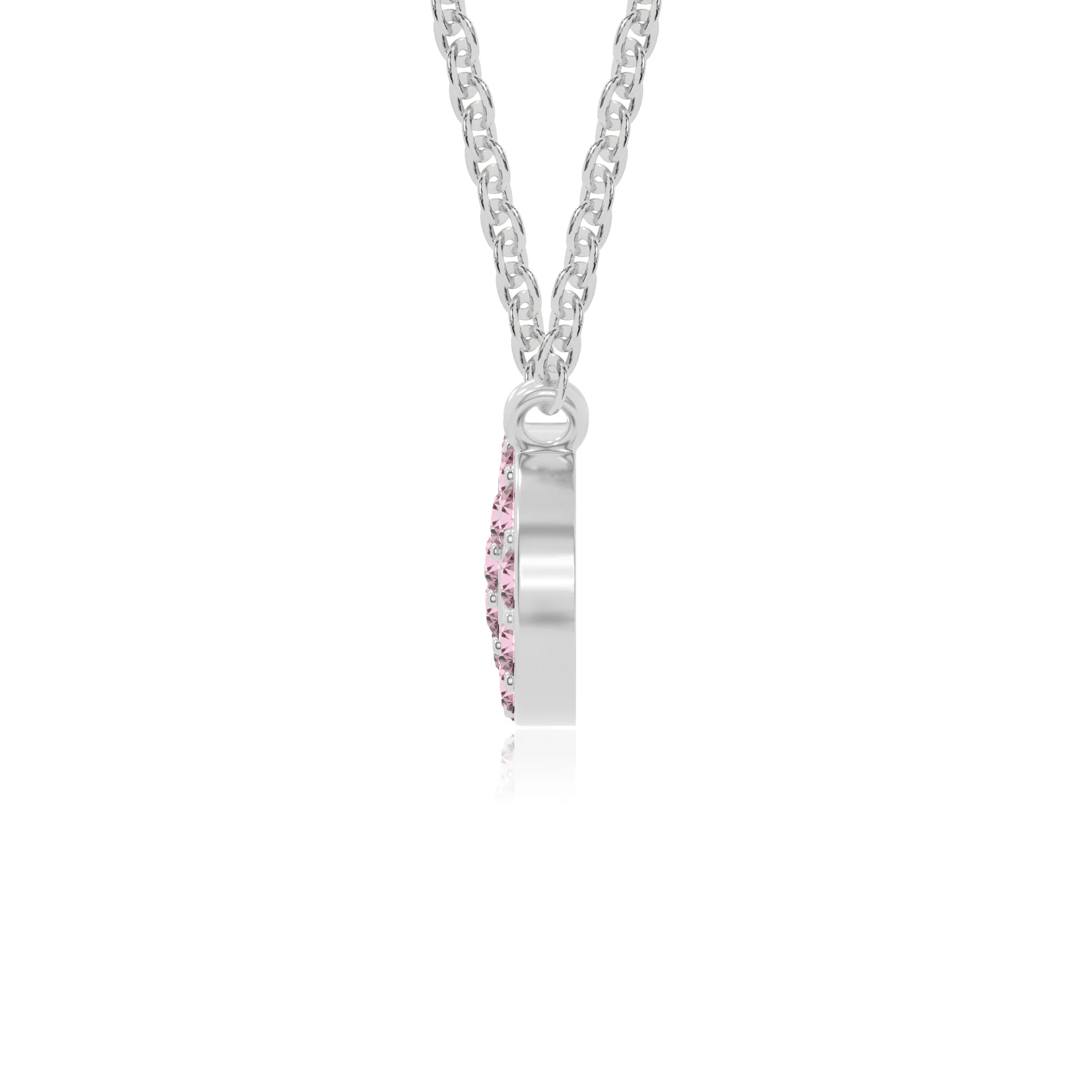 natural pink tourmaline infinity necklaces in sterling silver 