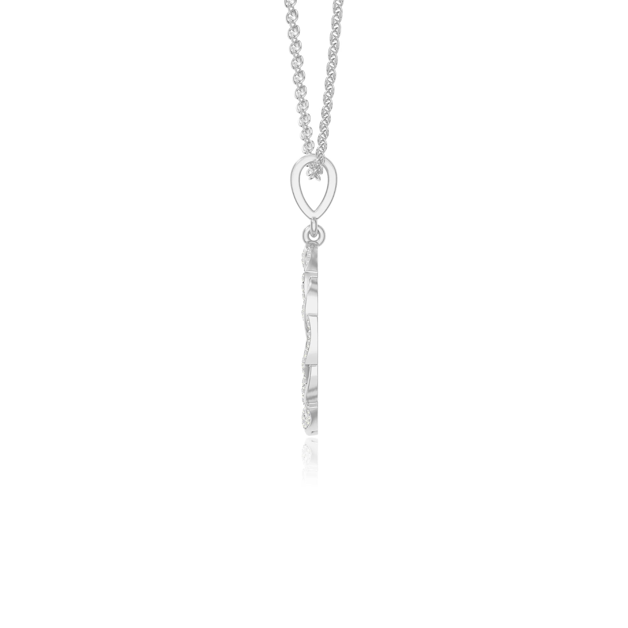moissanite infinity love knot necklaces in sterling silver 