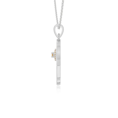 natural citrine evil eye hamsa hand necklaces in sterling silver 