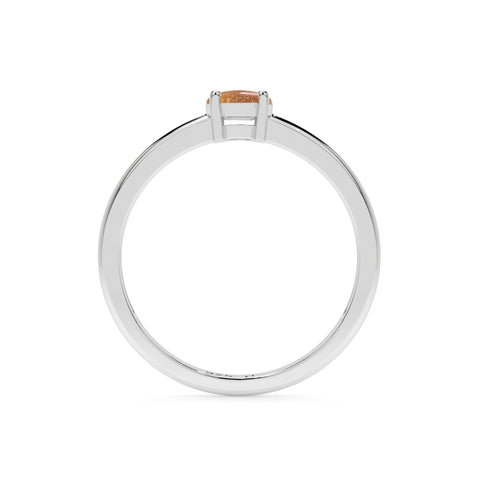 sunstone round cab stackable prong-set ring