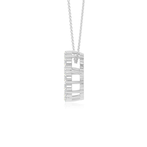 moissanite heart necklaces in sterling silver 