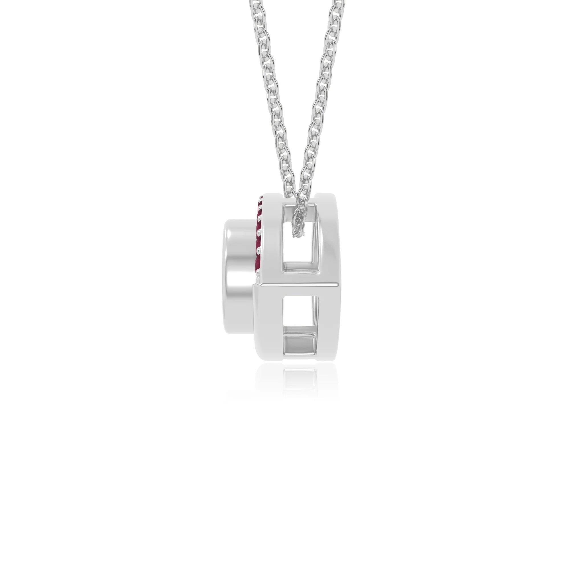 natural ruby evil eye necklaces in sterling silver 