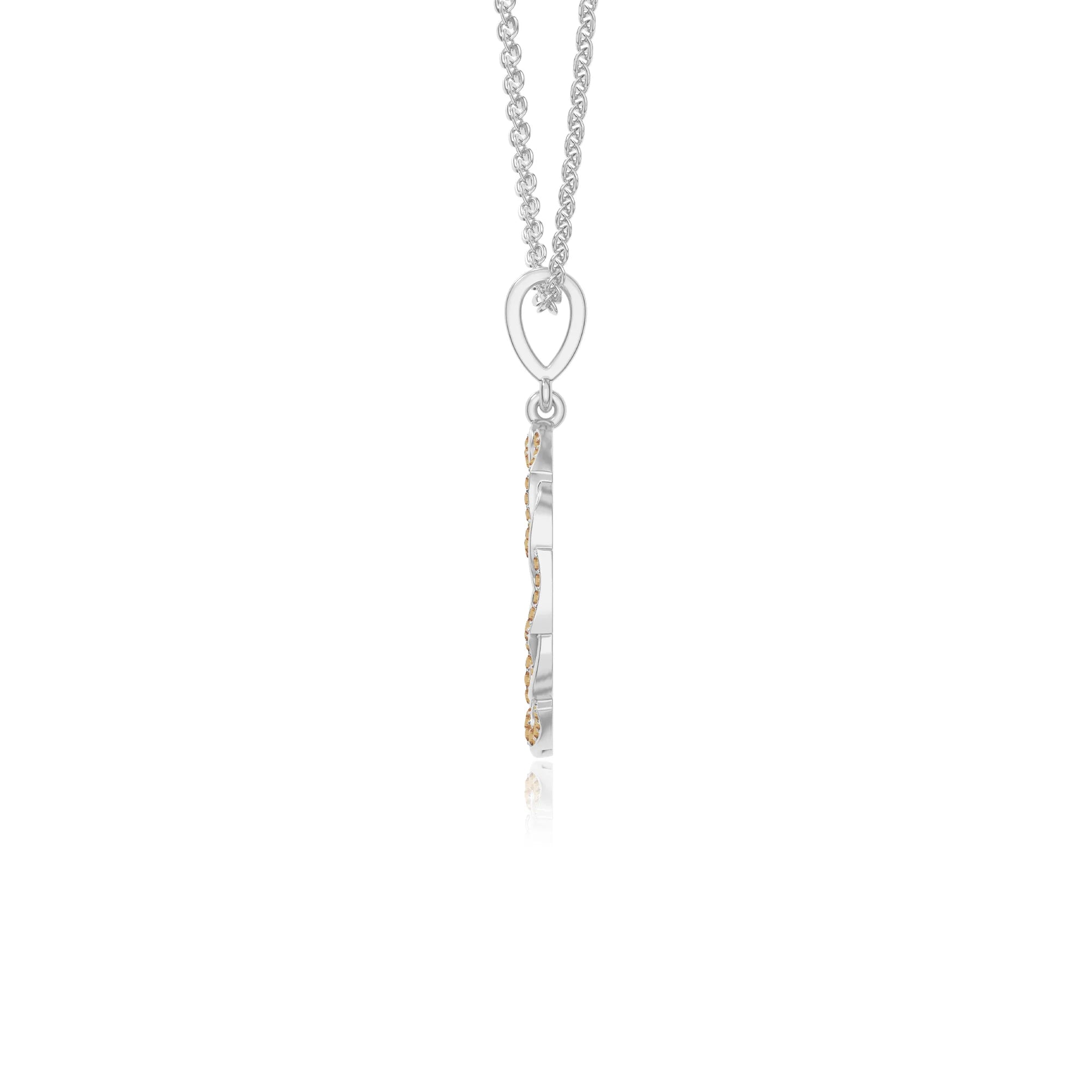 natural citrine infinity love knot necklaces in sterling silver 