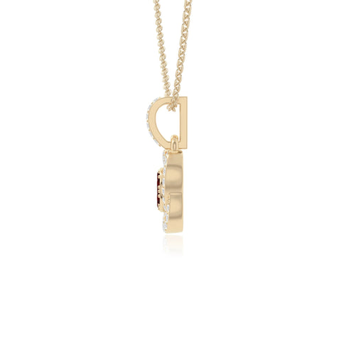 natural garnet inner power necklaces in yellow gold vermeil 