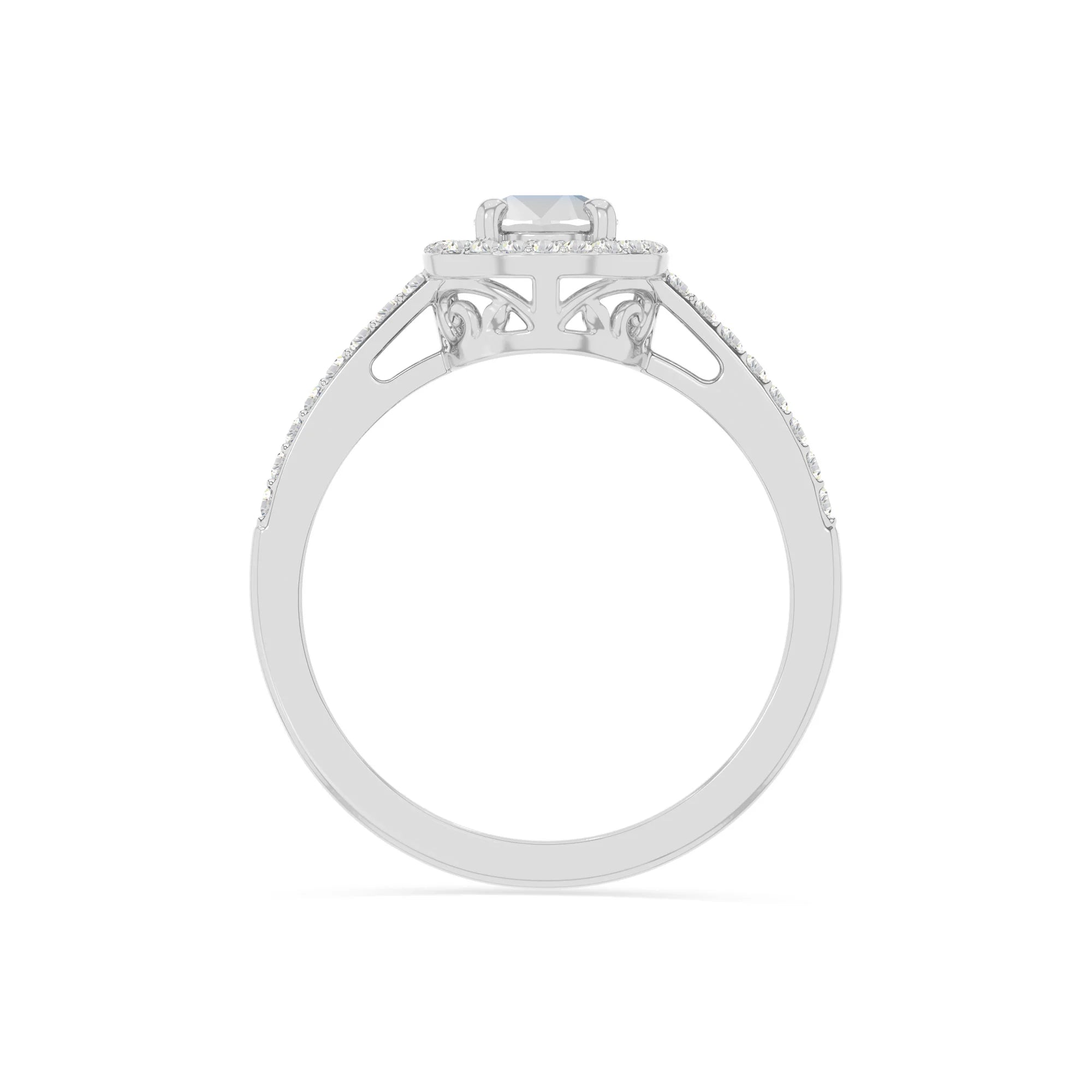 natural rainbow moonstone solitaire halo engagement rings in sterling silver 