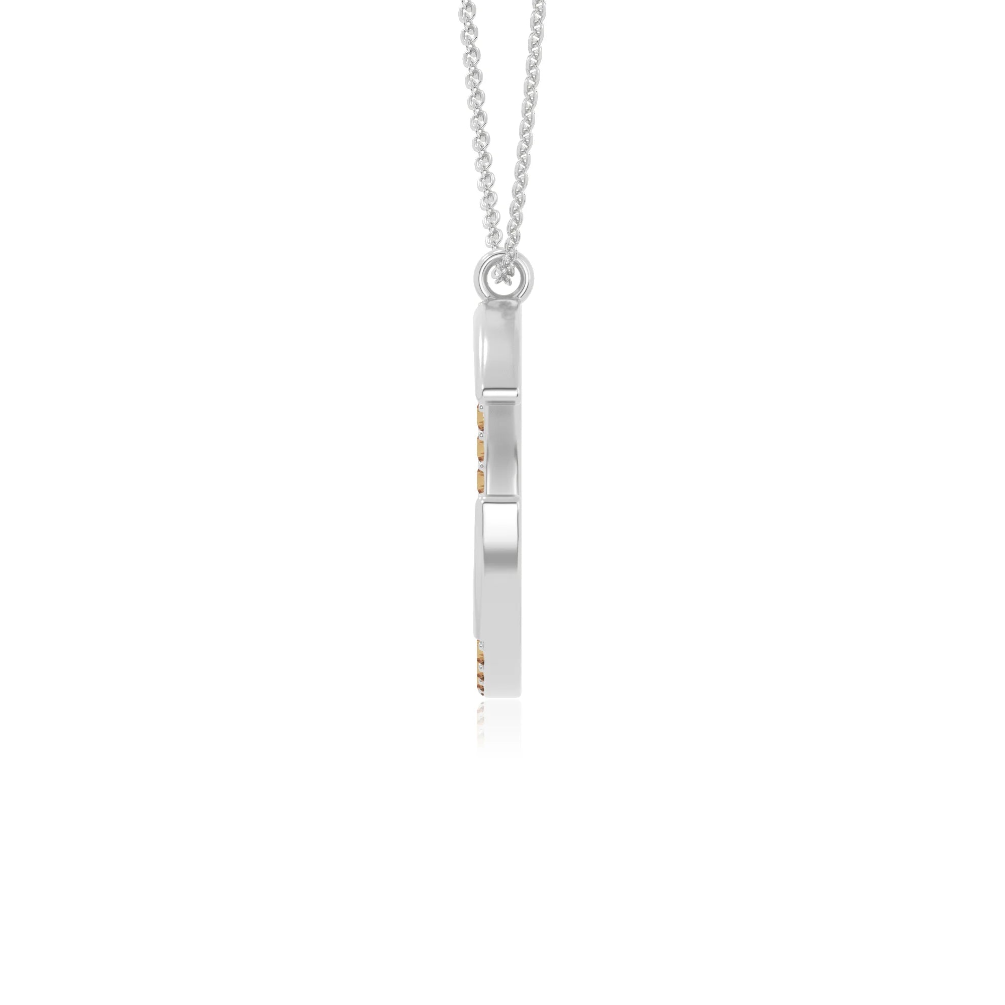 natural citrine moon & star necklaces in sterling silver 