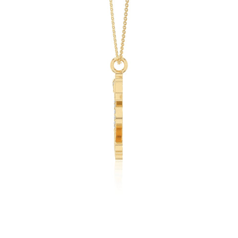 moissanite sea horse necklaces in yellow gold vermeil 