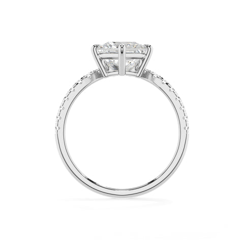 lab-grown moissanite princess solitaire engagement ring