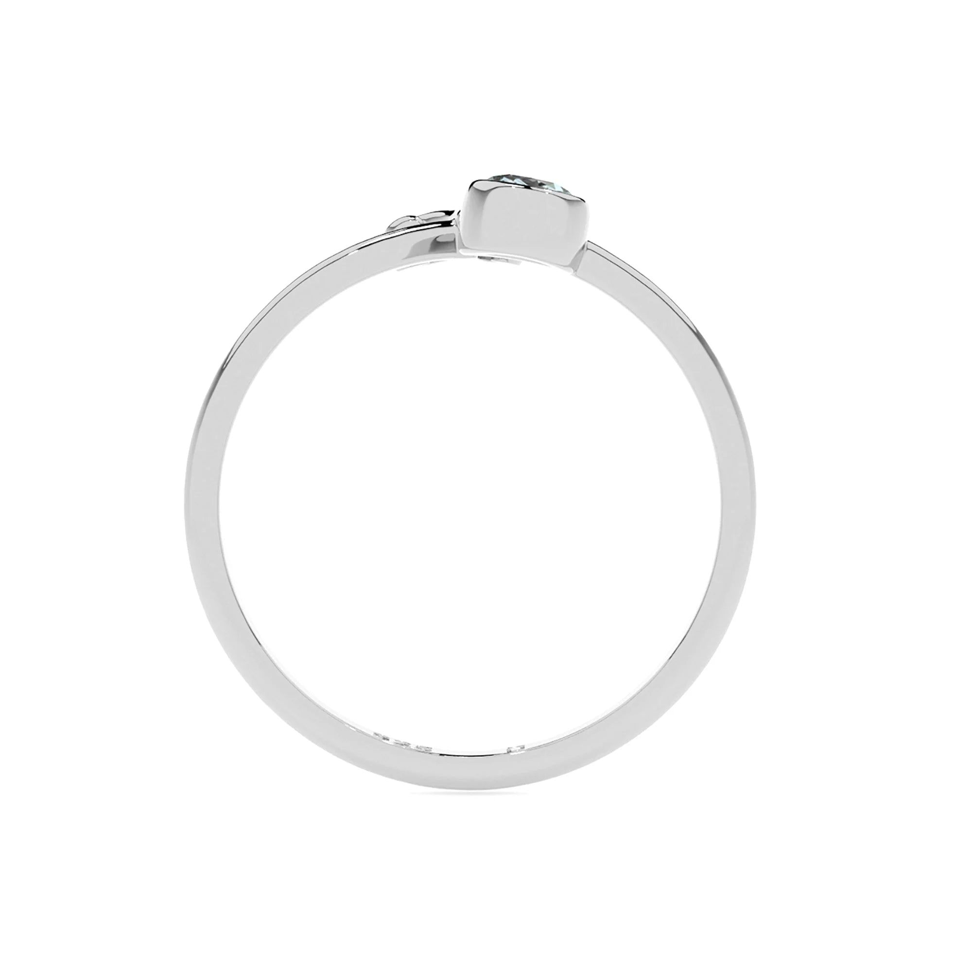 aries zodiac ring with natural aquamarine