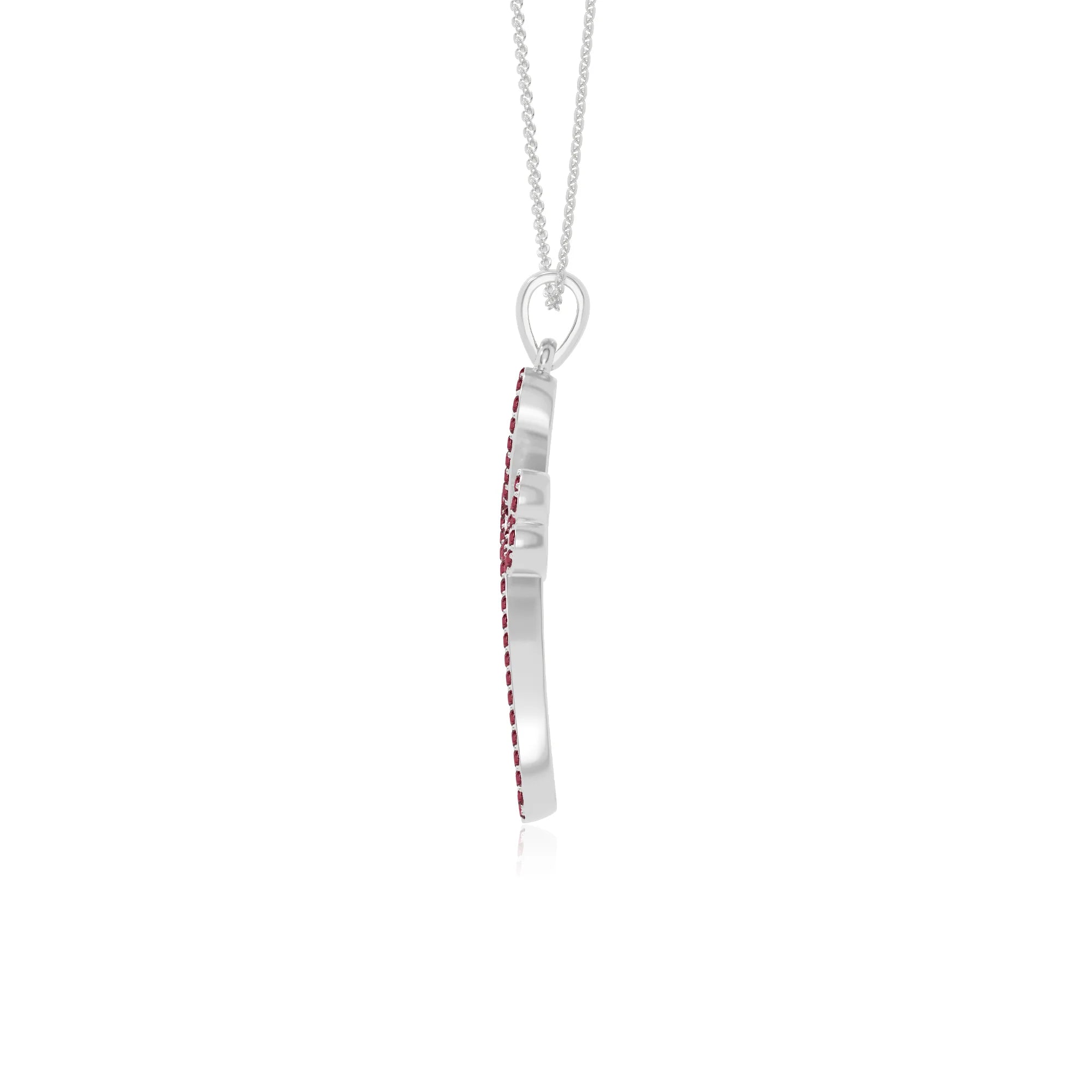natural ruby infinity cross necklaces in sterling silver 