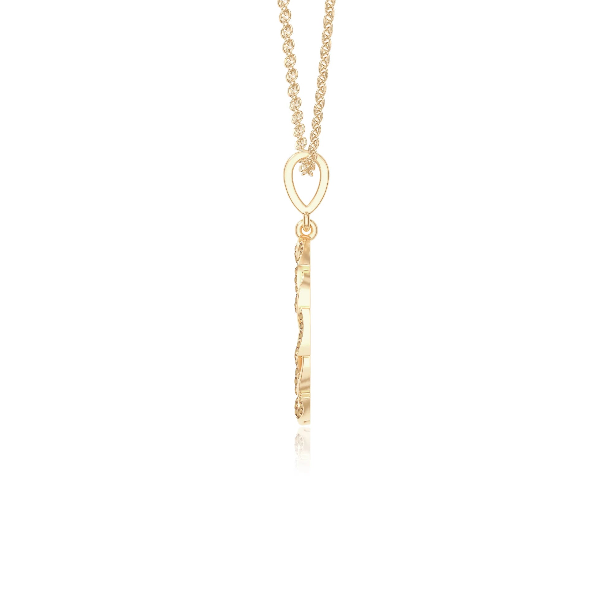 natural citrine infinity love knot necklaces in yellow gold vermeil 