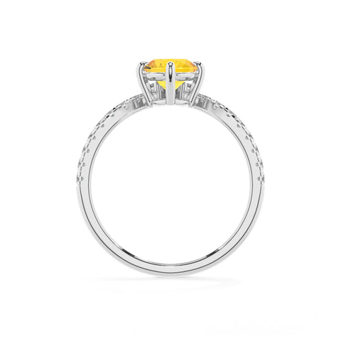 lab-grown yellow-sapphire oval solitaire engagement ring